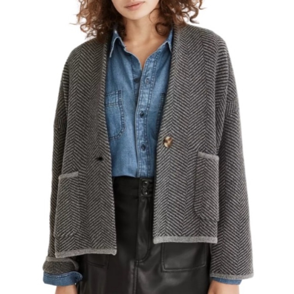 ISO: Madewell Herringbone Crop Sweater Jacket